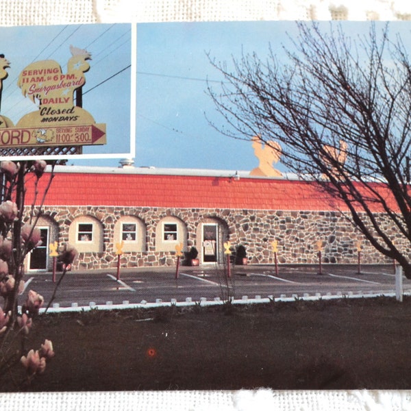 Vintage Mrs Stamms BarBQ Deli Postcard Restaurant Pennsylvania Souvenir Blank Post Card Memorabilia Advertising Paper Ephemera PanchosPorch