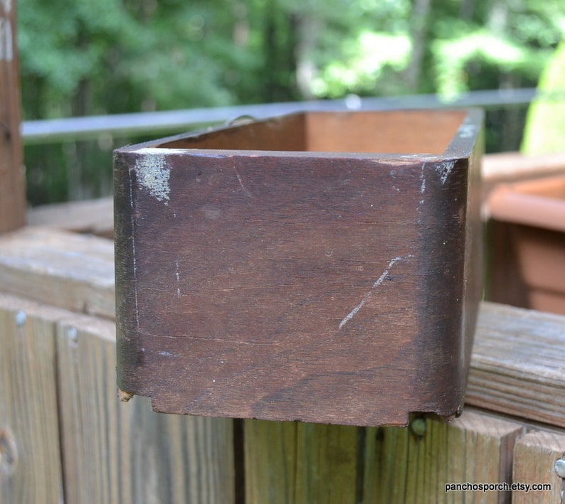 Vintage Wooden Sewing Machine Drawer Wood Knob Rustic Etsy