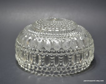 Vintage Clear Glass LAMP SHADE Hobnail Oval Dots Pressed Glass Lighting Cover Ceiling Fixture Table Lamp Restoration Part Piece PanchosPorch