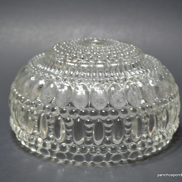 Vintage Clear Glass LAMP SHADE Hobnail Oval Dots Pressed Glass Lighting Cover Ceiling Fixture Table Lamp Restoration Part Piece PanchosPorch