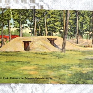 Carte postale vintage VIRGINIE, Saint-Pétersbourg, guerre civile, tunnels souterrains, Americana, souvenir, carte postale, souvenirs, papier, éphémères, PanchosPorch