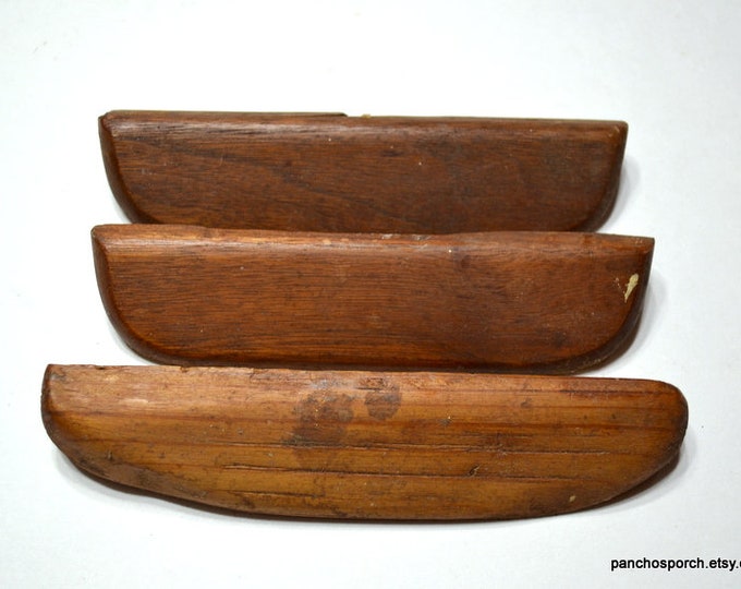 Vintage Wooden Desk DRAWER PULL Set of 3 Salvaged Furniture Etsy