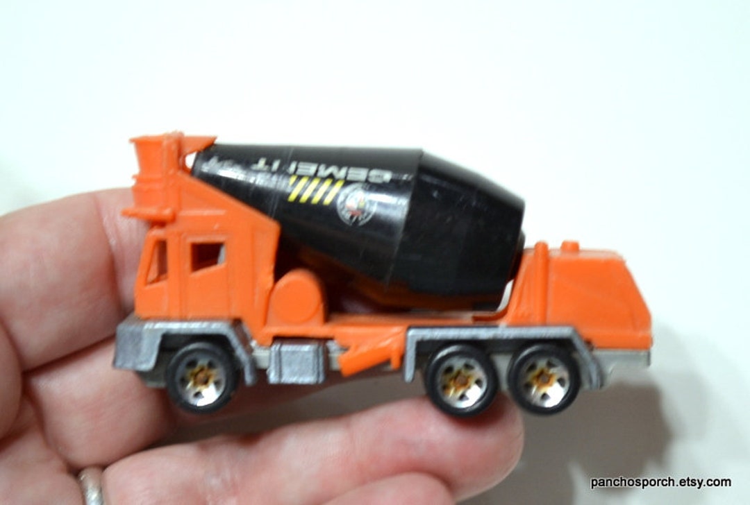 Vintage Hot Wheels Cement Truck 1991 Orange Black Concrete Etsy