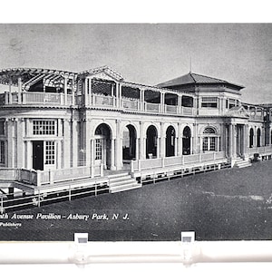 Vintage ASBURY PARK carte postale New Jersey Seventh Avenue Pavillion 1909 Carte postale souvenir souvenirs papier éphémères PanchosPorch