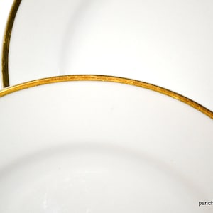 Vintage Noritake The Mikado Salad Plate Set of 5 White Gold Band Elegant Wedding Dinnerware Nippon Morimura Japan PanchosPorch