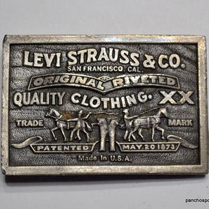 Bergamot LEVIS STRAUSS Unbuttoned Fly Brass Jeans Brass Belt