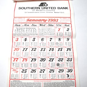 60s ? princeton bank 万年カレンダー Vintage Bank Calendar - Etsy