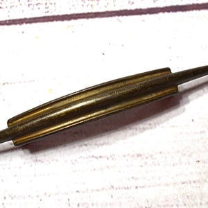 Vintage Brass Drawer Pull Mid Century Art Deco Salvaged Hardware Restoration Project