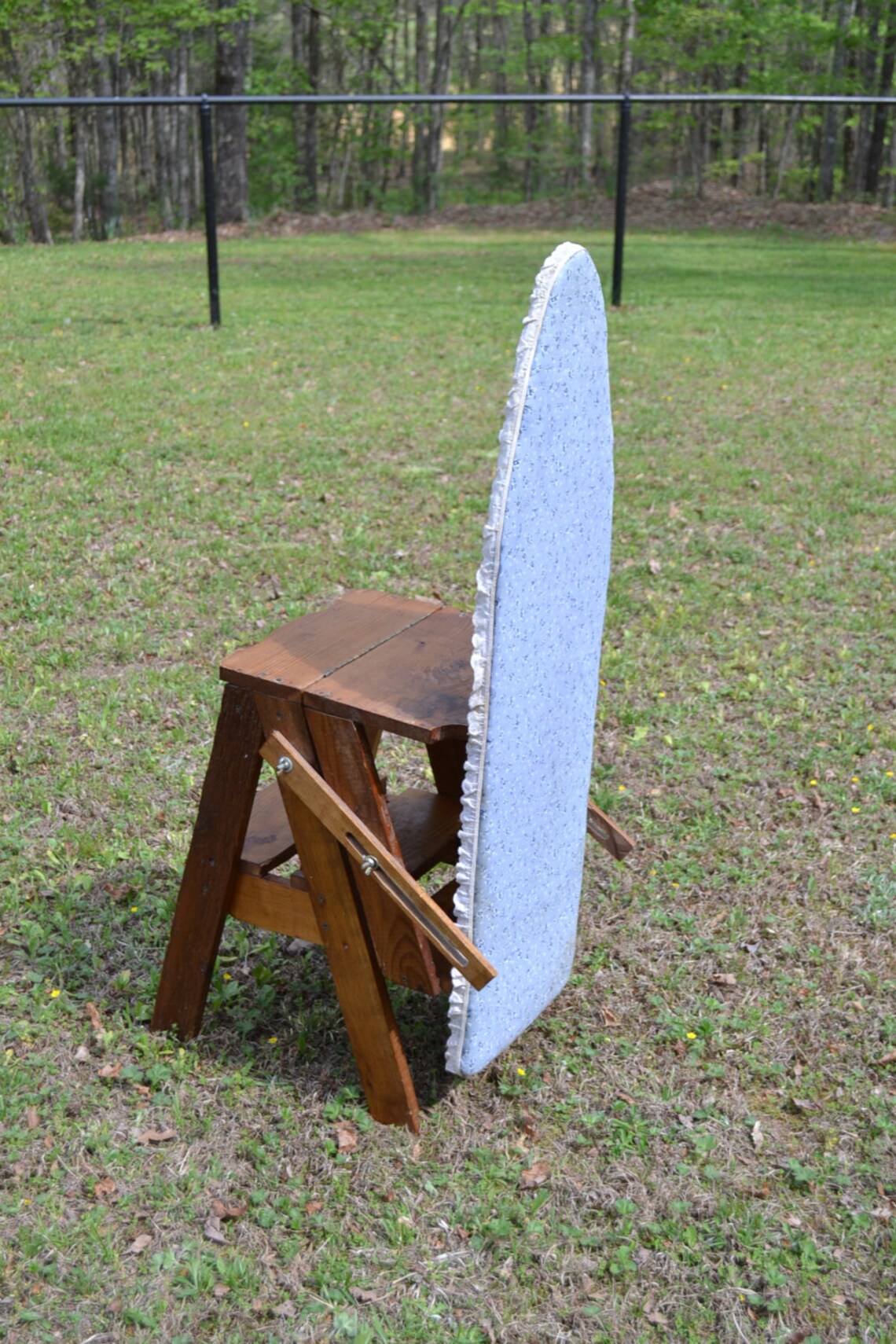 Vintage Wood Ironing Board Ladder Chair Rustic Handmade Etsy