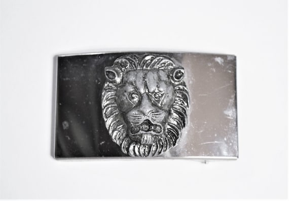 Silver vintage belt with lion clasp Vintage Collection Unique Design Lion Head Sterling Silver  main image 4