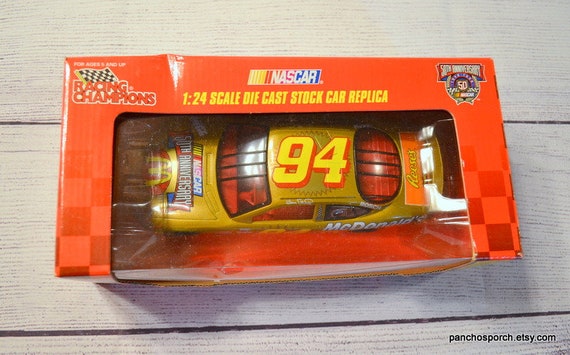 Vintage Bill Elliott 94 Die Cast Metal Car 50th Anniversary Gold