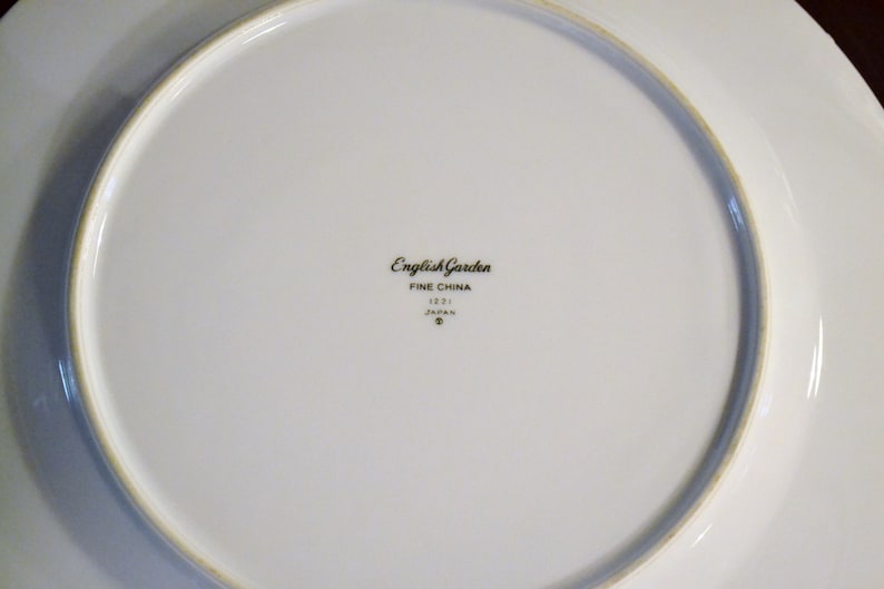 Vintage Dinner Plates English Garden Set of 5 Fine China Made in Japan panchosporch