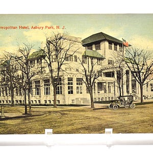 Carte postale vintage ASBURY PARK New Jersey Metropolitan Hotel Landmark souvenir carte postale souvenirs papier éphémères PanchosPorch