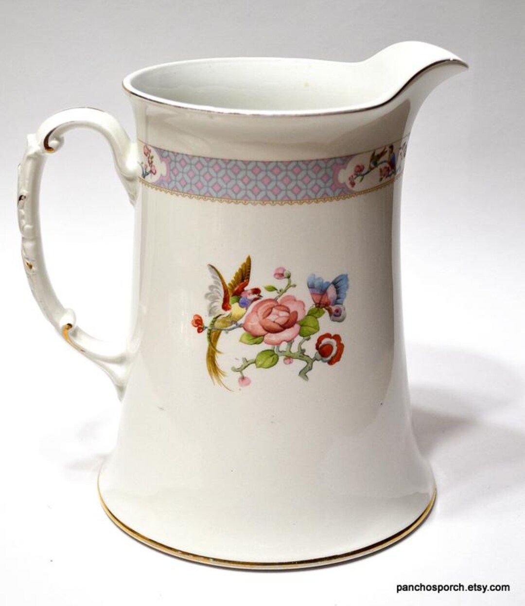 Vintage Johnson Bros Water Pitcher: Birds, Butterfly, Indian Tree - Etsy