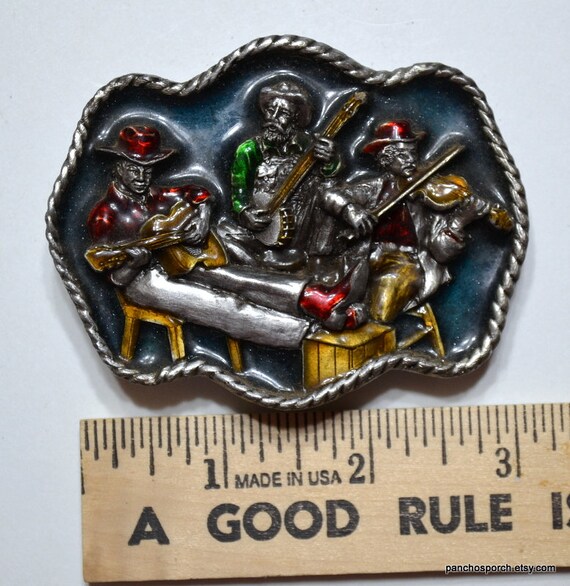 Vintage BLUEGRASS MUSIC  Belt Buckle 1983 Siskiyo… - image 5