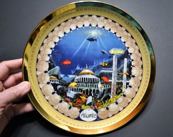 Vintage Atlantis Collector Plate Land of Fables Ghent Collections Numbered Limited Edition 1982