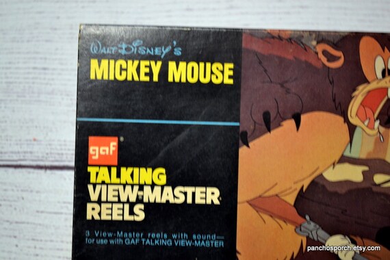 Vintage Walt Disney Mickey Mouse Talking View Master Reels Original Box GAF  3D Picture Disks Classic Cartoon Childhood Memory Panchosporch 