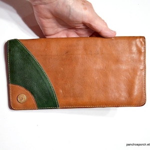 Organizador de pasaporte de cuero vintage, funda para documentos, cartera de viaje, recuerdo de Sun City, Sudáfrica, compartimentos con cremalleras, PanchosPorch