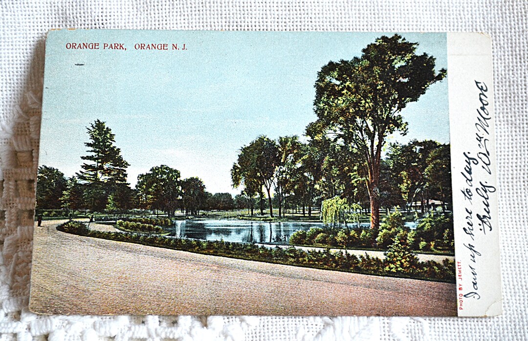 Vintage NEW JERSEY Postcard Orange Park Orange Postmark 1907 North ...
