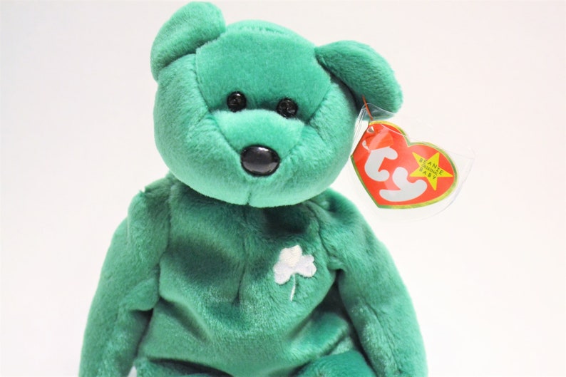 Vintage Ty Erin Beanie Baby Green Bear Plush Toy Collectible - Etsy