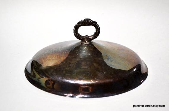Vintage Silver Plate Casserole Lid ONLY - 9.5 inch Replacement Bowl Lid