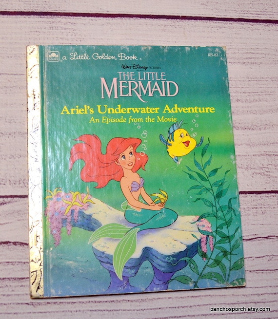 Vintage Little Mermaid Book, 1989 Ariel Bedtime Story