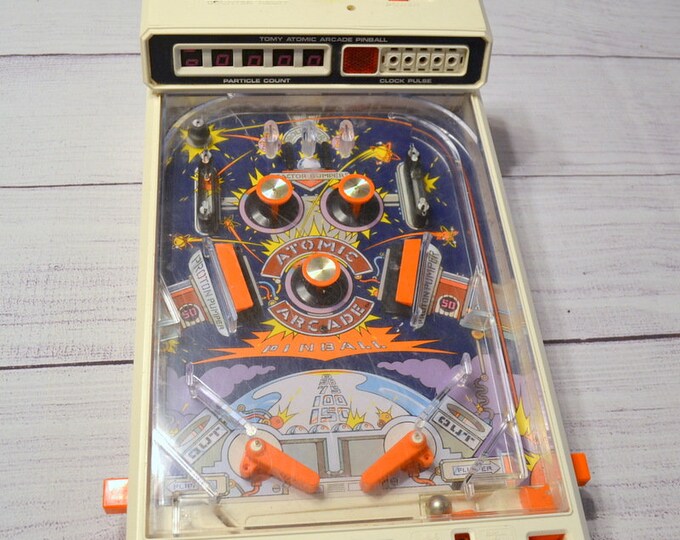 Vintage Tomy Atomic Arcade Pinball Game 1979 Battery Operated Game