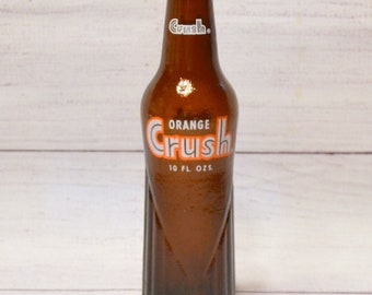 Vintage Orange Crush Soda Bottle 10 Oz Brown Glass Bottle Acl Etsy Vintage Orange Crush Soda Bottle 10 Oz Brown Glass Bottle Acl Etsy