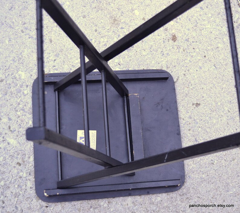 Vintage Artex Folding Table Black Gold Eagle Stars TV Tray Etsy