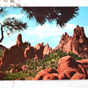 Vintage COLORADO carte postale Garden of the Gods Ridge Road Americana carte postale Souvenirs de vacances papier éphémères PanchosPorch