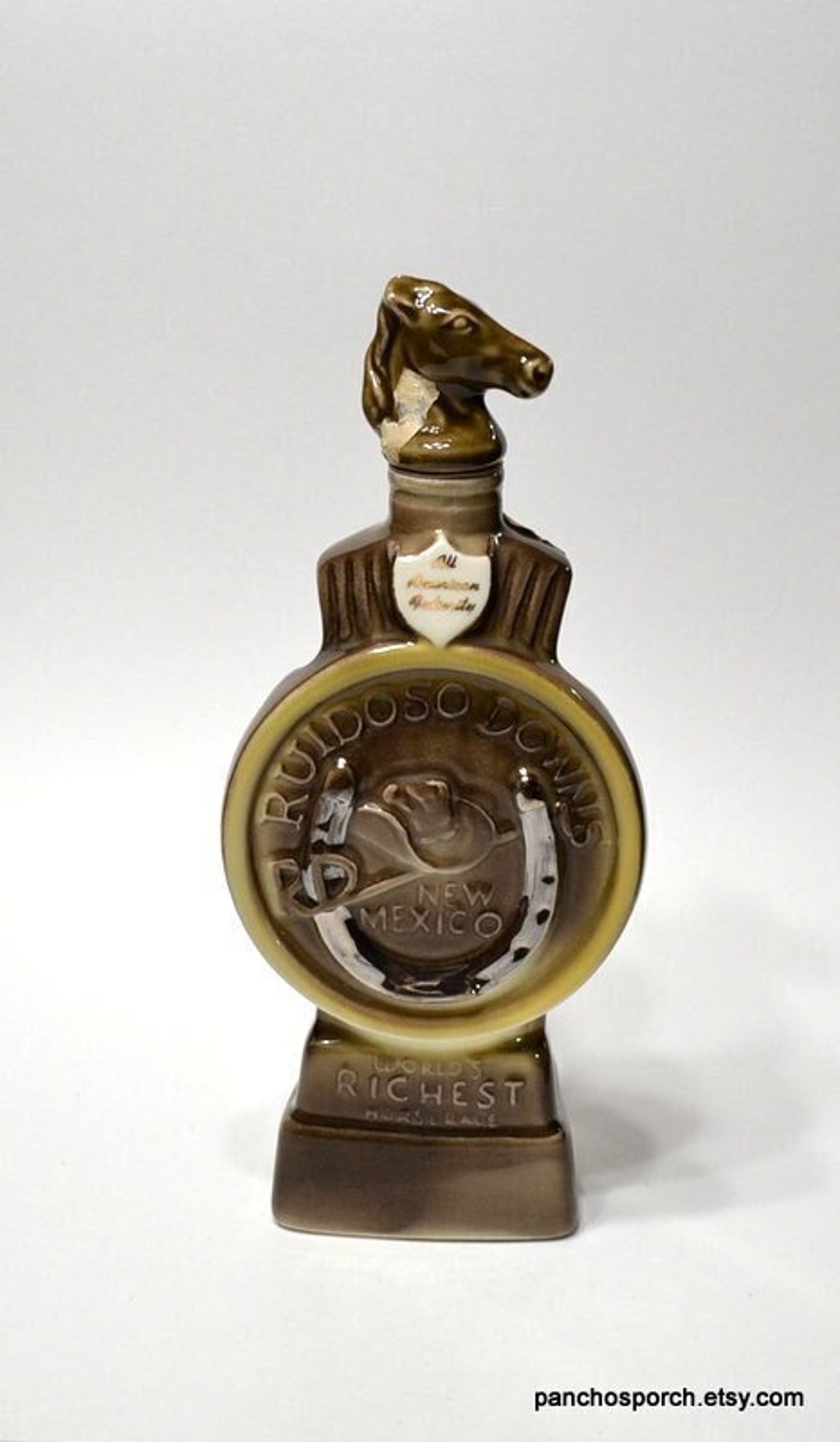 Vintage JIM BEAM Decanter 1968 Ruidoso Downs New Mexico Horse Etsy