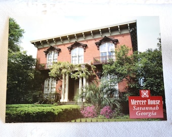 Vintage Mercer House Postcard: Savannah Georgia Travel Souvenir