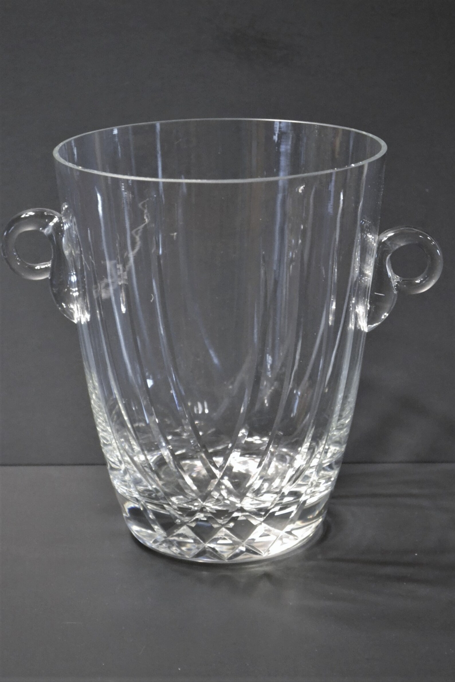 Vintage Crystal Ice Bucket Elegant Barware Simple Modern Cut Etsy