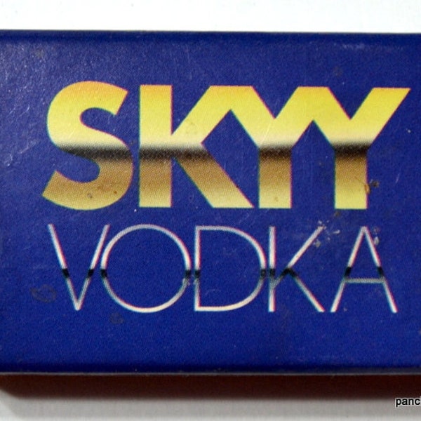 Vintage Skyy Vodka Matchbox 1990s Quadruple Distilled Triple Filtered Alcohol Related Advertising Matches Memories Tobacciana PanchosPorch