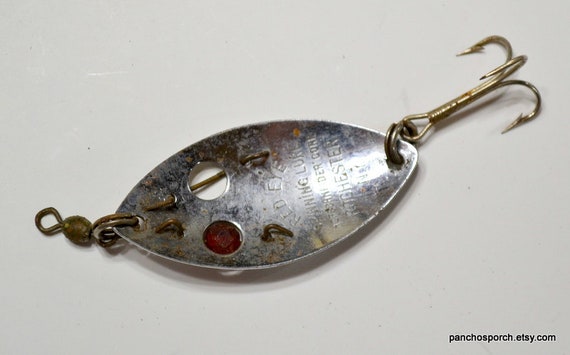 Leurre de pêche vintage Hofschneider yeux rouges (3P-C) neuf