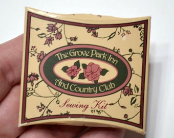 Vintage Grove Park Inn Sewing Kit Hotel Country Club Promo Needle Thread Kit Souvenir Photo Prop Advertising Panchosporch