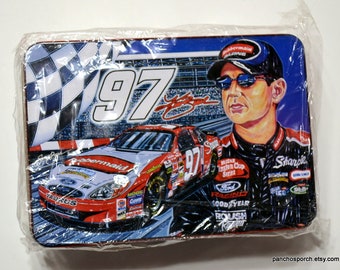 Vintage Kurt Busch No 97 Tin Rubbermaid Racing Sam Bass Collectors Series Tin NASCAR Racing Memorabilia Sharpie Velveeta Panchosporch