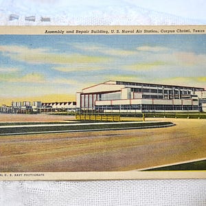 vintage TEXAS carte postale Corpus Christi US Naval Air Station Carte postale souvenir souvenirs papier éphémères PanchosPorch