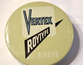 Vintage Vertex Roytype Ribbon Tin Typewriter Ribbon Royal Portable Black Medium Ink Ribbon Panchosporch