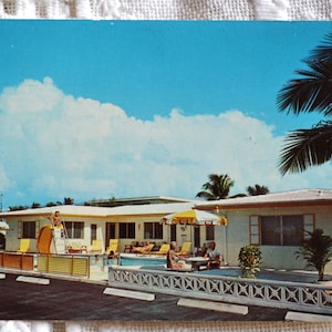 Vintage Edwards Sun n Surf Apartments carte postale Floride Souvenir carte postale inutilisée souvenirs publicité papier Ephemera PanchosPorch