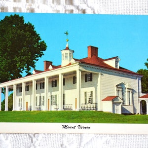 Vintage VIRGINIE carte postale souvenir Mount Vernon usagée carte postale souvenirs papier publicitaire éphémères PanchosPorch
