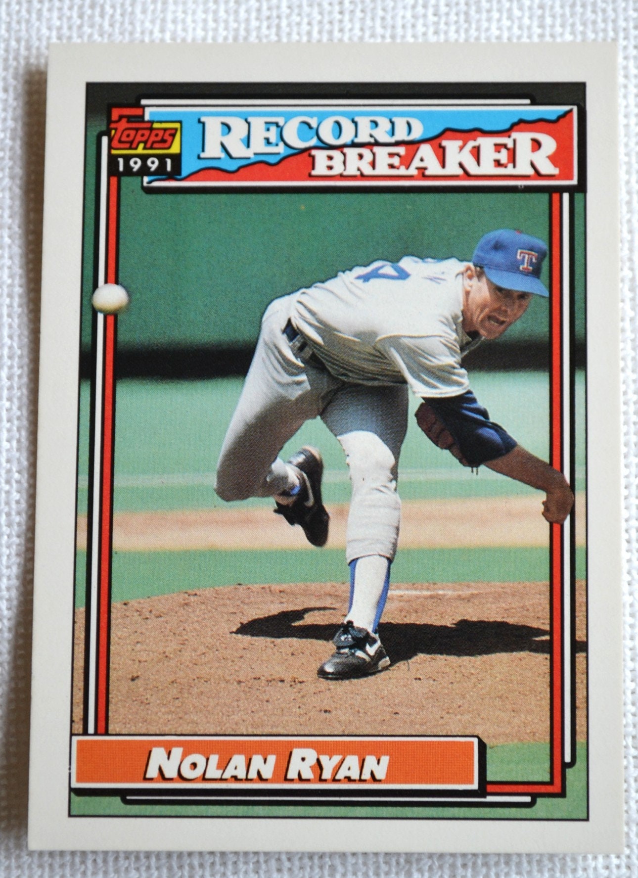 Nolan Ryan Baseball Card 1991 Topps No 4 Record Breaker - Etsy