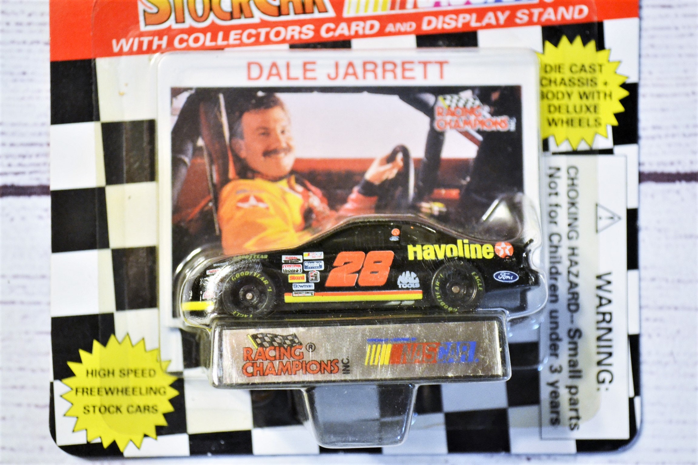 Vintage Dale Jarrett #28 Diecast Car: 1995 Racing Champions NASCAR