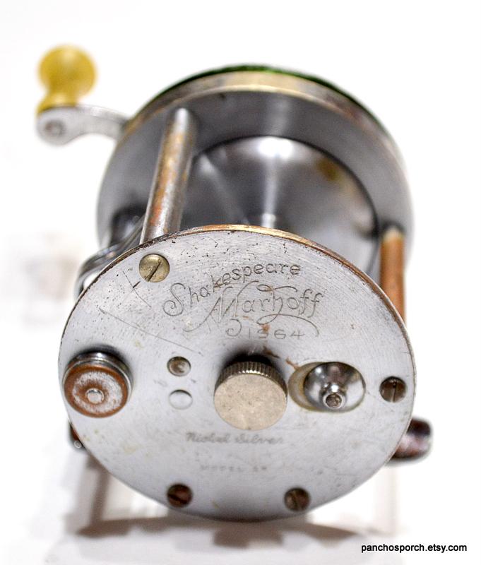 1950s Vintage Shakespeare Marhoff 1964 Model: GE, Nickel Silver Bait Casting Reel With Box and Manuals ~ Fast Free Shipping as Always
