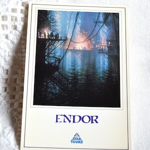 vintage FLORIDE carte postale Lune d'Endor Disney MGM Studios Americana carte postale souvenirs de vacances papier éphémères PanchosPorch