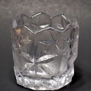 Vintage MIKASA Starglow Votive Candle Holder Star Pattern Textured Pebbled Clear Glass Tealight Candleholder PanchosPorch