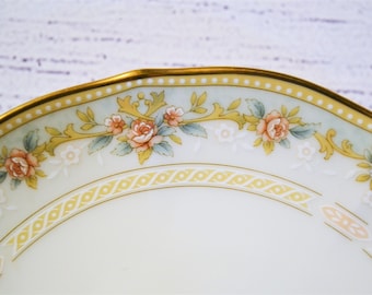 Vintage Noritake English Flowers Saucer Floral Gold Rim Pattern 7360 Philippines PanchosPorch