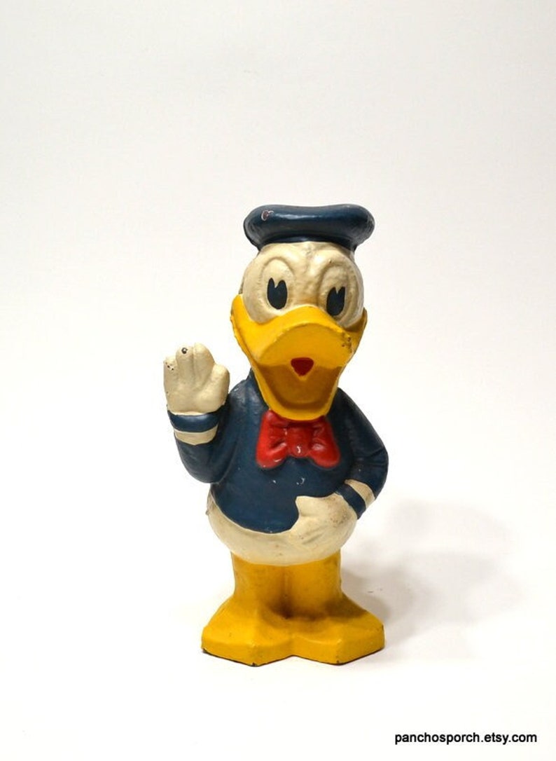 Vintage Cast Iron Duck Bank Duck in Sailor Suit Door Stop Etsy