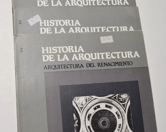 Historia de la Arquitectura Book Set of 4 Spanish Language History Black White Photos Vintage Used Book PanchosPorch