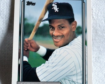 Tarjeta de béisbol Topps de Sammy Sosa de 1992 - Medias Blancas de Chicago